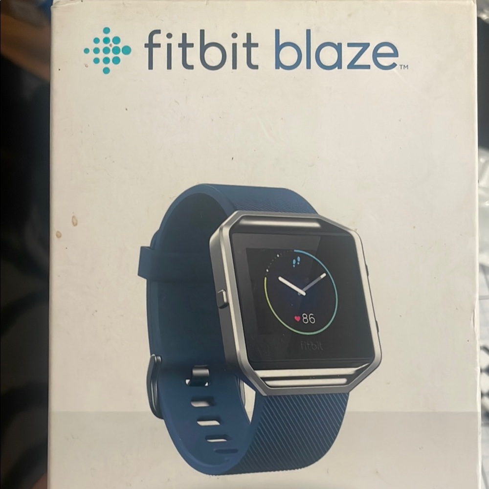 Fitbit Blaze Smartwatch - Blue and Silver